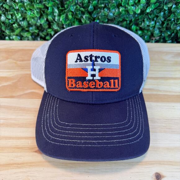 Kid Houston Astros '47 Navy Ramble MVP Trucker Snapback Hat Youth Cap - Picture 1 of 8